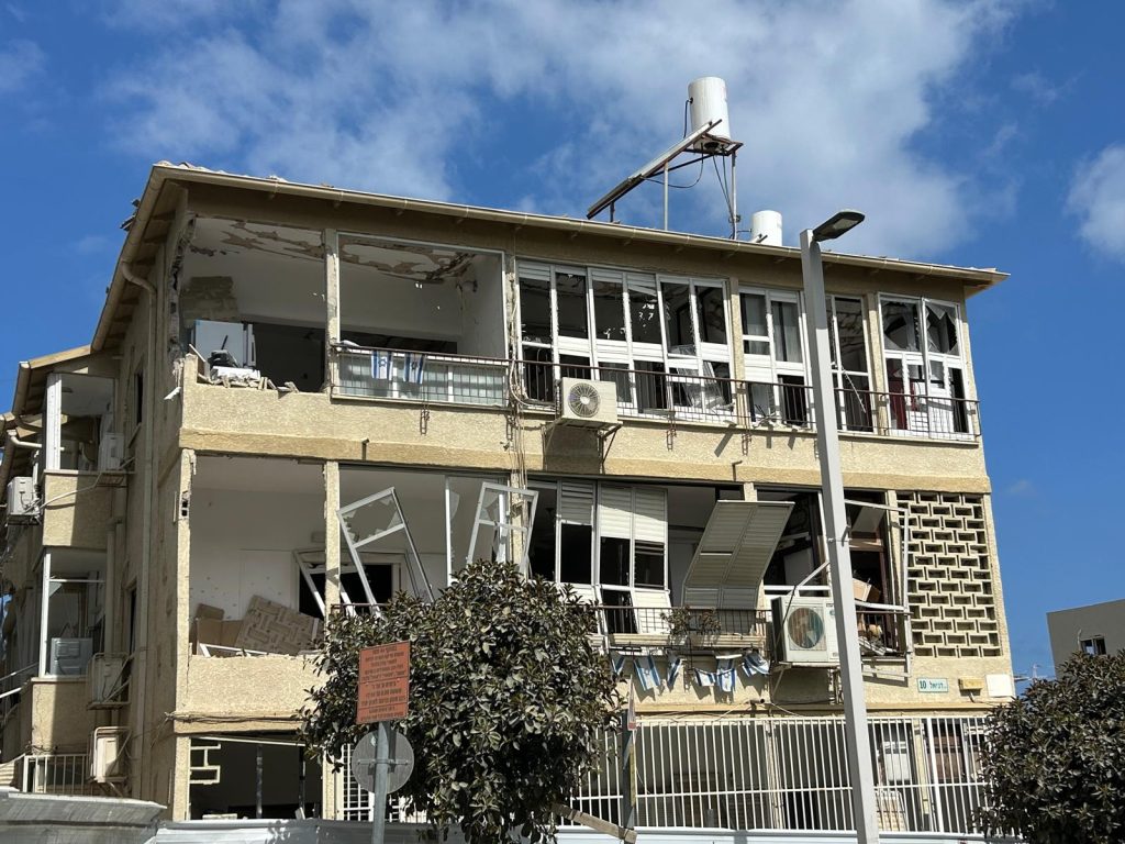 The missile damage in the heart of the neighborhoods.