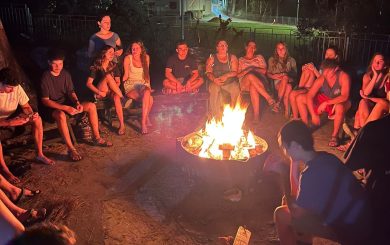 Youth at Kibbutz Bar’am spending time together.