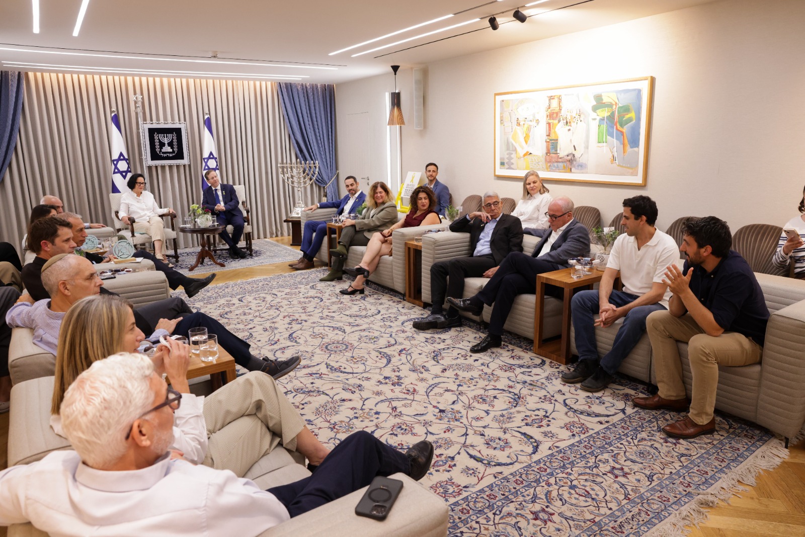 Fellows transition ceremony at the President’s Residence. Photo: Ariel Zandberg.